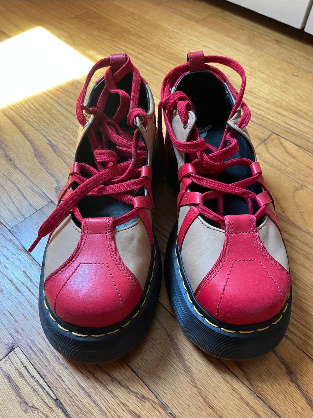 Dr. Martens Buzz Ballerina Red and Tan
